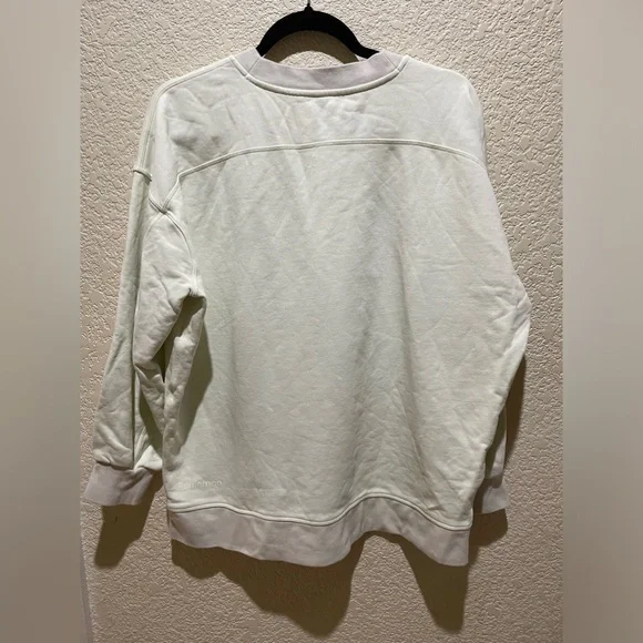 Lululemon Perfectly Oversized Crew Neck Sweater XL/XXL Light Green & Grey - Picture 6 of 9